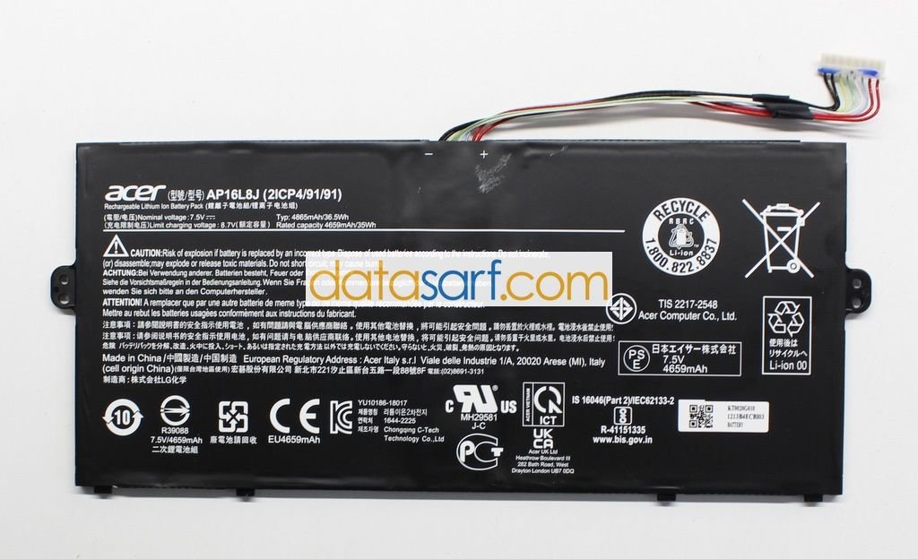 Acer Chromebook Spin CP513-1HL  Orijinal Batarya Pil AP16K4J KT.00204.006