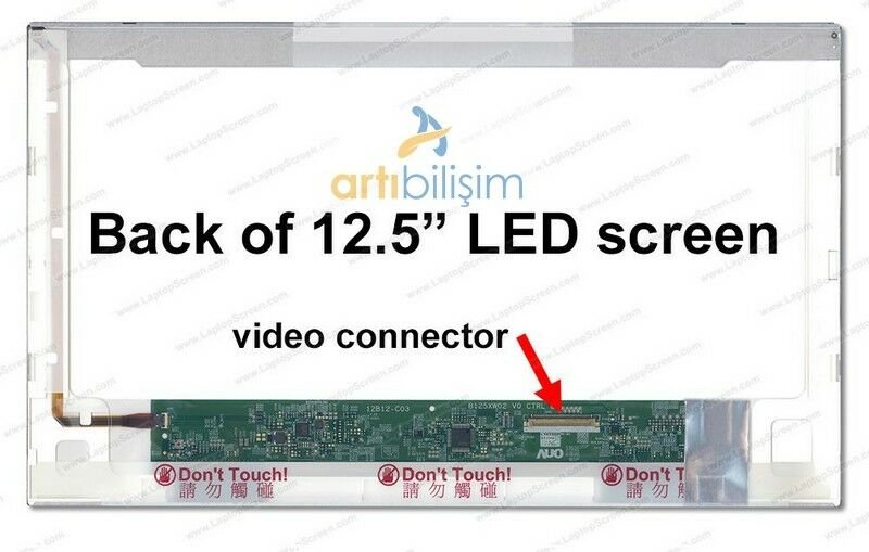 Hp 2570p 2560p 12.5 Standart 40 Pin Led Ekran B125xw02