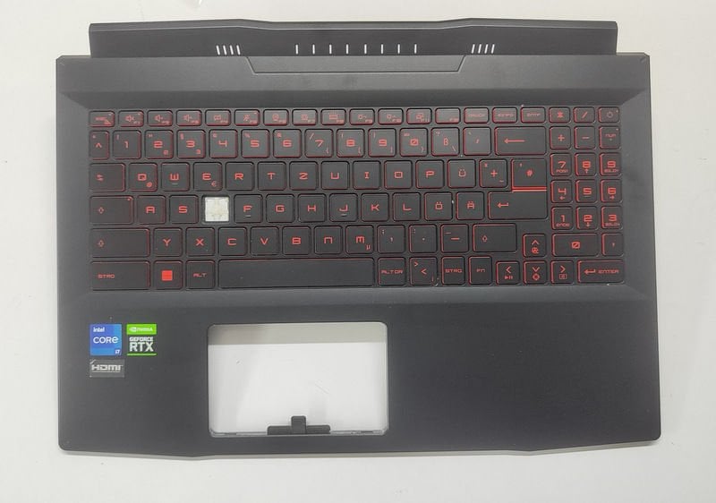 MSI Katana GF66 11UE 11UG MS-1581 MS-1582 MS-1583 MS-1584 GL66  Bravo MS-158K Orijinal Klavye Üst Kasa 1 Tuş Eksik