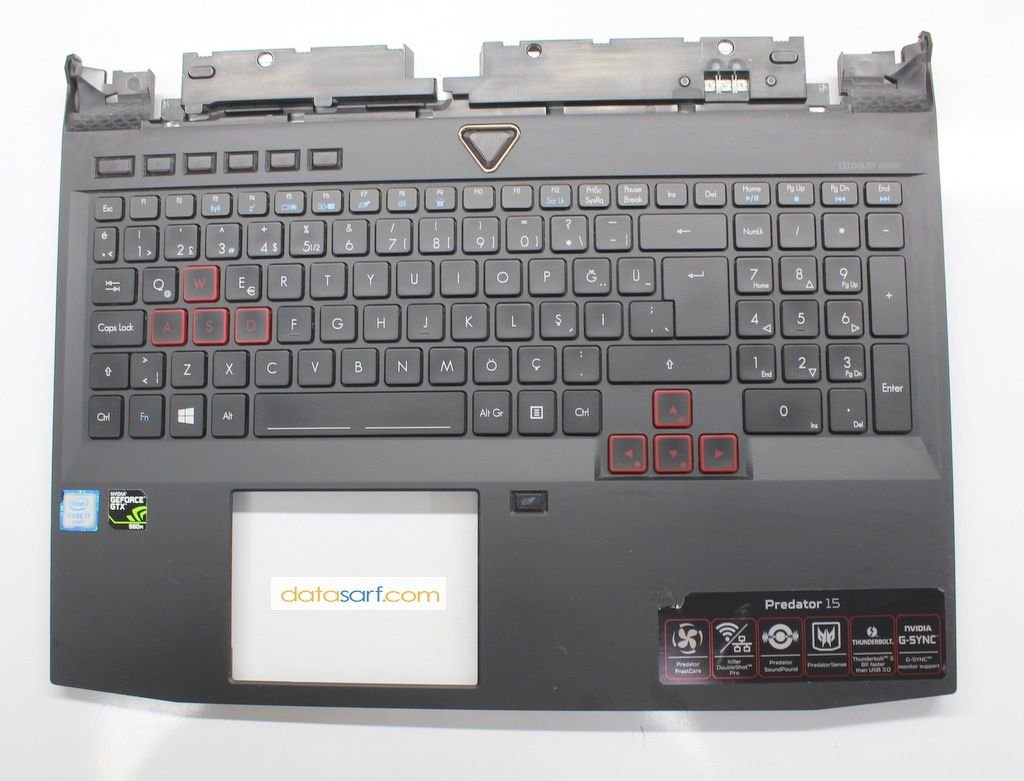 Acer Predator 15 G9-592 Üst Kasa Klavye Palmrest 617050C6K201 13N0-EXA0311