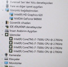 Dell Vostro P62F Orijinal Anakart LA-D821P İ7-7500U 4GB 940MX