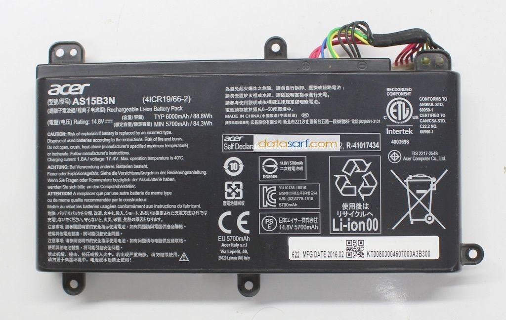 Acer Predator N15P3 Orijinal Batarya Pil AS15B3N