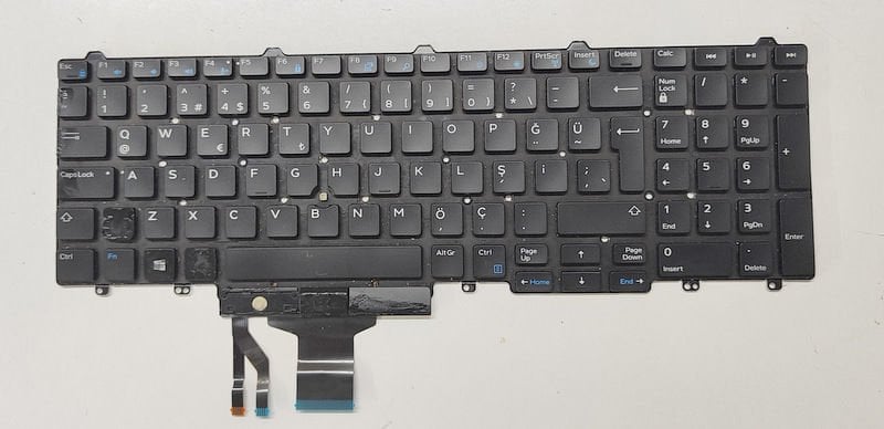 Dell Latitude 5570 E5570 P48F P48F001 Precision 15 3510 Arızalı Klavye