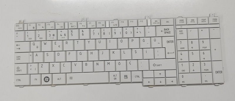 Toshiba L750 L750D L755 L655D Orijinal Beyaz Klavye