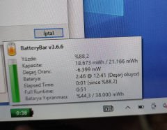 Asus Transformer TP200 Tp200SA E205SA Orijinal Batarya Pil C21N1504 %56 Sağlık