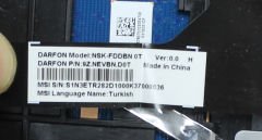 MSI MS-16R4 Orijinal Klavye NSK-FDDBN0T 9Z.NEVBN.D0T