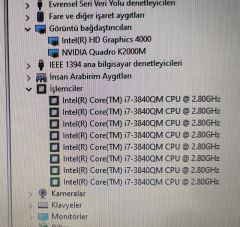 Dell Precision M4600 P13F  Orijinal  Ekran Kartı NVIDIA Quadro K2000M