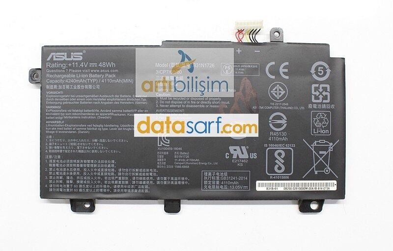 Asus FX505 Orijinal Batarya Pil B31N1726