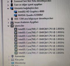 HP 8540W 8540P 8560W Ekran Kartı CN-0PMY8Y 0PMY8Y PMY8Y Quadro K2000M