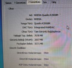 İMAC A1312 2009 Core 2 Duo Uyumlu Ekran Kartı Nvidia Quadro K2000M 2GB