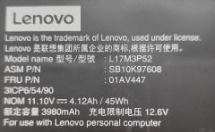 Lenovo Thinkpad E480 Orijinal Batarya Pil L17M3P52