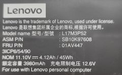 Lenovo Thinkpad E585 Orijinal Batarya Pil L17M3P52