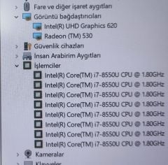 DELL Vostro P88G Orijinal Anakart i7-8550U Radeon 530 4GB