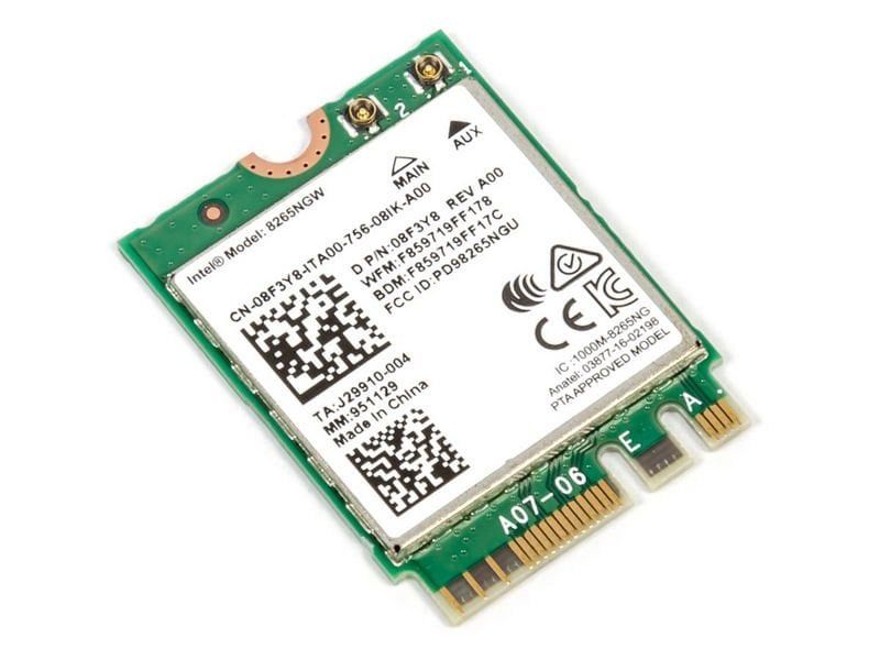 Dell Latitude 7390 Orijinal Wireless Kart 08F3Y8 İntel 8265NGW 2.4G + 5G Bluetooth 4.2