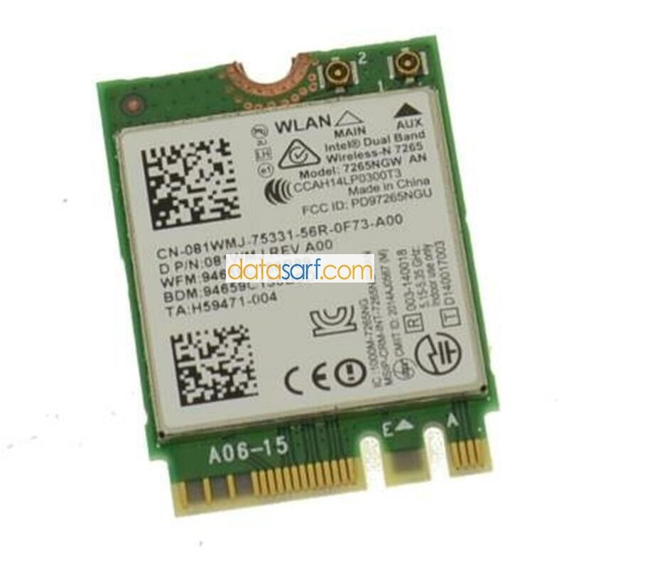 Dell Latitude E5550 5550 P37f E7440 Wireless Kart 081wmj İntel N7265