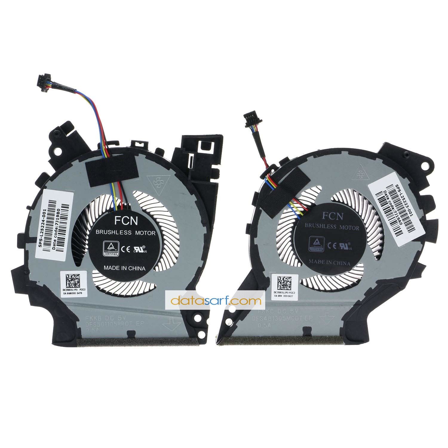 HP ZHAN99-65 Mobile Workstation Orijinal Fan Set L25223-001 L25224-001