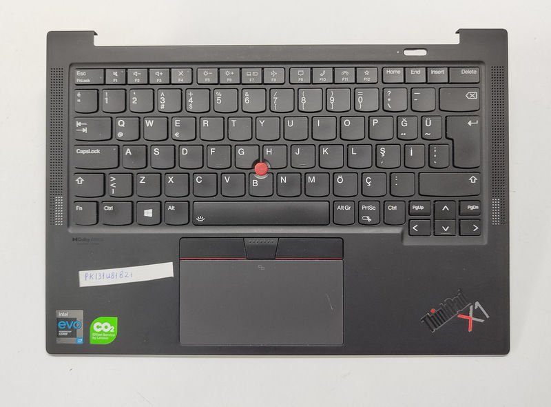 Lenovo ThinkPad X1 Carbon Gen 9 Orijinal Klavye Üst Kasa Flexli Set