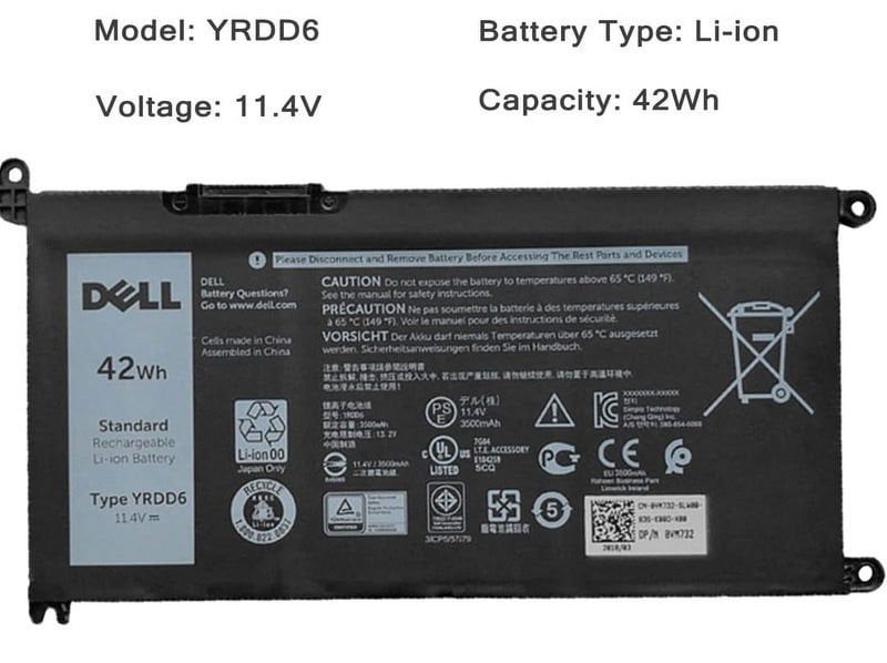 Dell Inspiron 3310 Orijinal Batarya Pil YRDD6