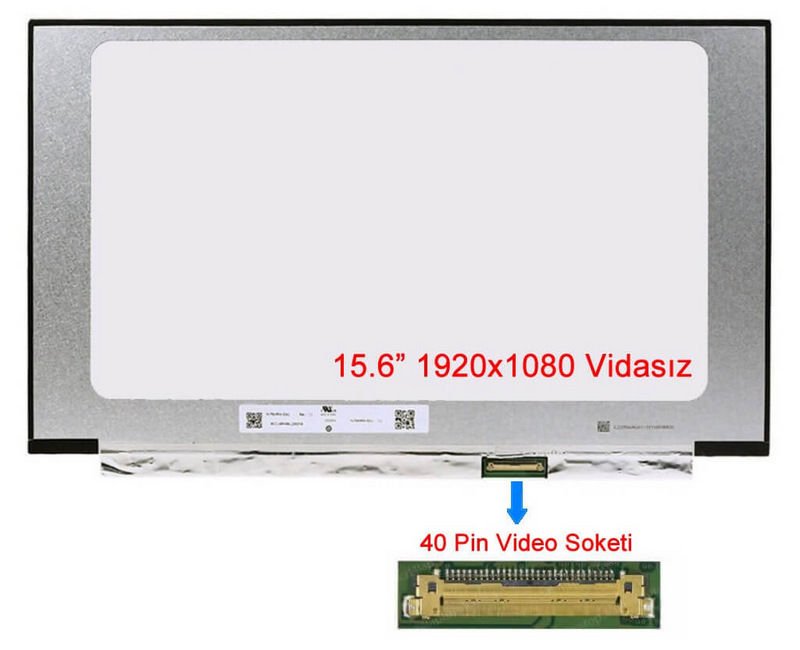 LP156WFG(SP)(P2) Uyumlu Uyumlu Uyumlu 15.6 Slimled 40 Pin FHD 144HZ Led Ekran Panel
