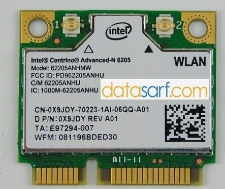 Dell Latitude E6520 E6420 E5520 Orijinal Wireless Kart 0X9JDY İntel Centrino Advanced-N 6205 5G Uyumlu