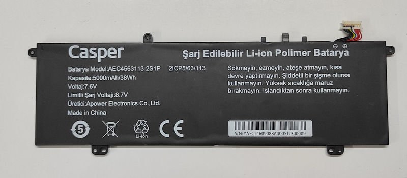 Casper Nirvana X600 Orijinal Batarya Pil AEC4563113-2S1P