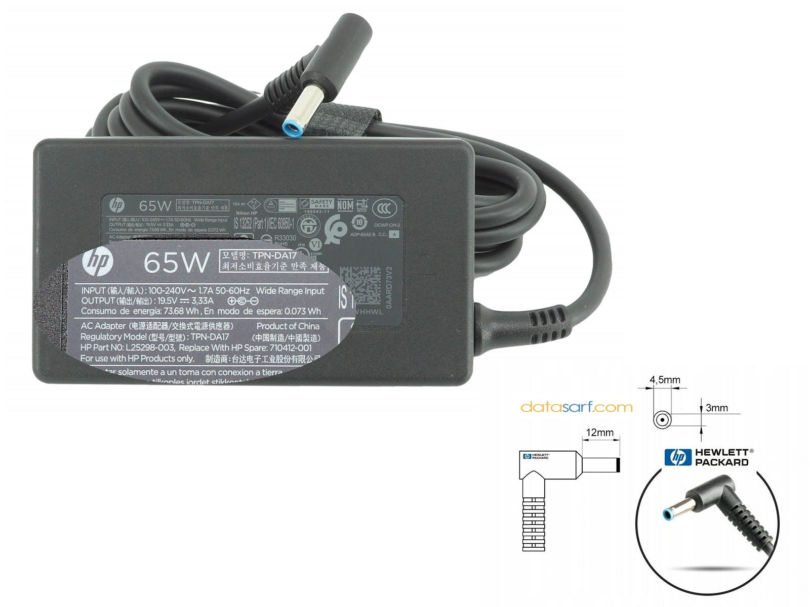 Hp 15-DB Orijinal Şarj Cihazı Adaptör TPN-CA16 65W 19.5 3.33A