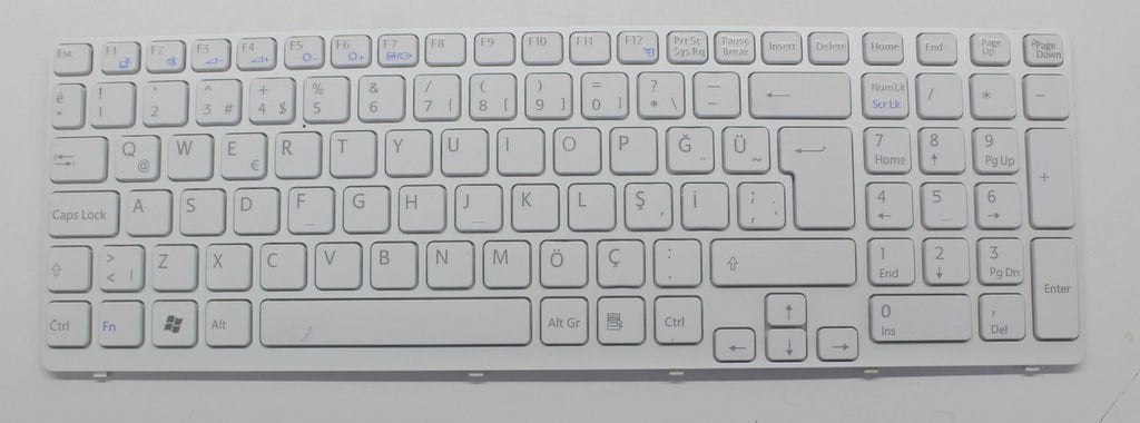 Sony Vaio Sve151 Sve15 Orijinal Klavye Beyaz