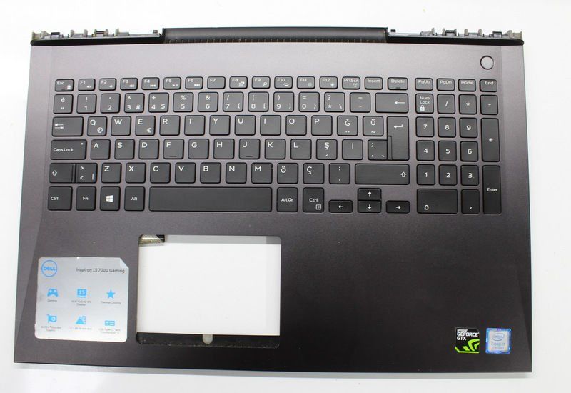 Dell 15 7577 7587 7588 P72F Orijinal Klavye Üst Kasa 0RRHTX