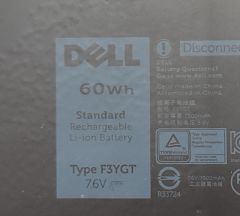 Dell Latitude 7390 Orijinal Batarya Pil F3YGT
