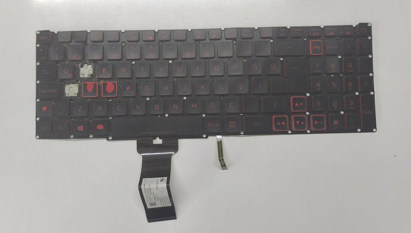 Acer Nitro AN715-50 Orijinal Klavye Tuşlar Eksik