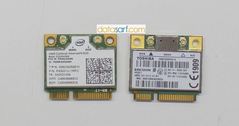 Toshiba Portege R930 R935 Wireless Wan Kart Set N6235 Erıcsson H5321