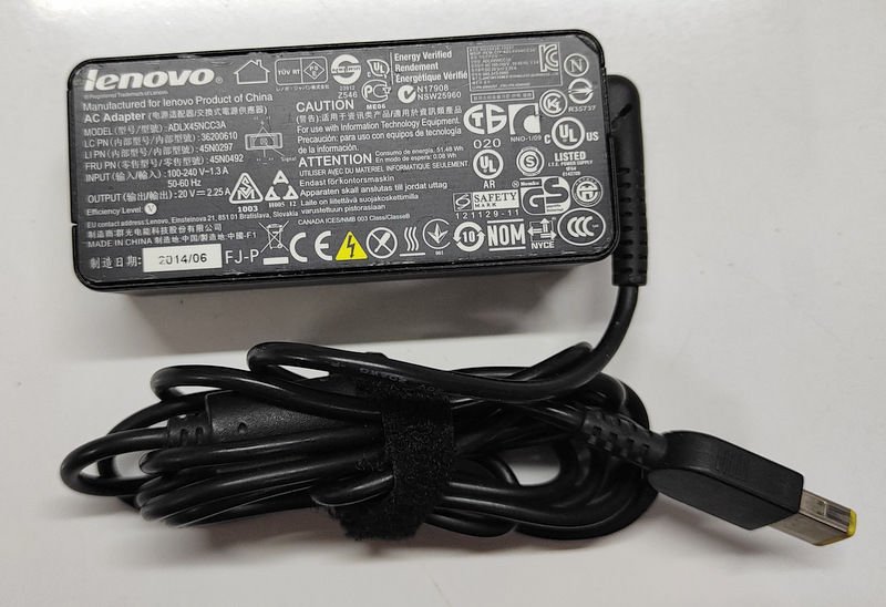 Lenovo ADLX45NCC3A Orijinal Şarj Aleti Adaptör 20V 2.25A 45W