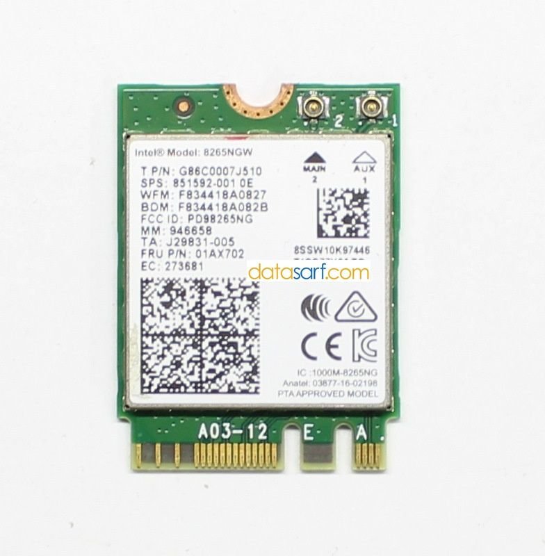 Lenovo T570 Wireless Kart İntel 8265NGW 01AX702 5G