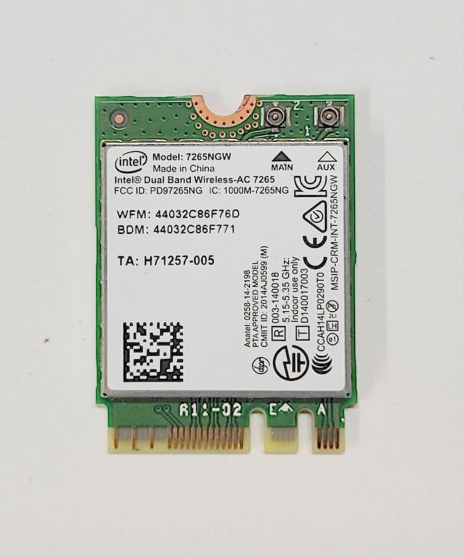 Asus GL753 GL753VD FX753 PX753 Orijinal Wireless Kart Intel 7265NGW H71257-004