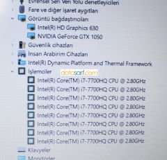 Asus X580VE Orijinal Anakart İ7-7700HQ GTX1050 N580VD Mainborad Rev 2.0