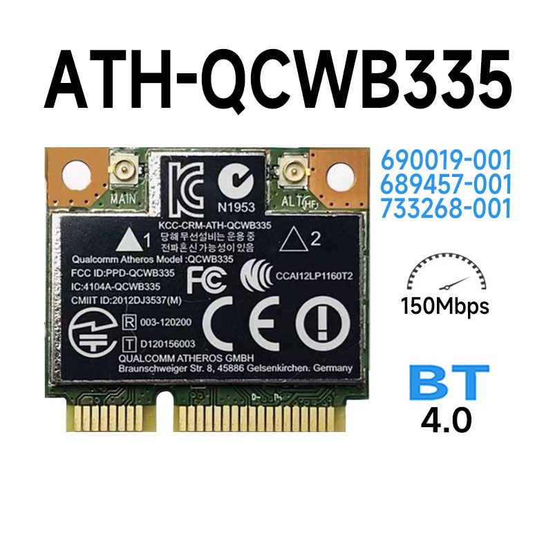 Packard Bell V5we2 Wireless Wifi Kablosuz + Bluetooth Kart Qcwb335 T77h436.00