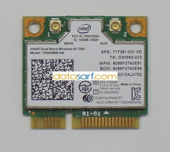 Fujitsu Lifebook E734 E744 Wireless Kart 717381-001 İnten N7260 5g