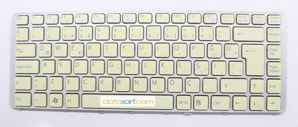 Sony Vgn-Nw Pcg-7181M PCG-7186M Orijinal Klavye Beyaz 012-550A-1366-A