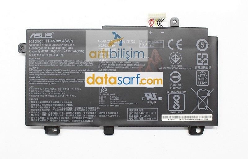 Asus Fx504, Fx503, Fx505, Fx80, Fx86, Fx95 Batarya Pil B31N1726