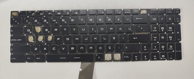 MSI MS-16H6 Orijnal Klavye Tuşlar Eksik Testli Sağlam V143422GK1