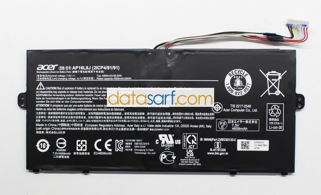 Acer TravelMate X5 TMX514-51T Orijinal Batarya Pil AP16L8J AP16L5J