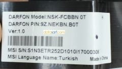 Msı MS-16K6 Orijinal Üst Kasa Klavye Palmrest V143422FK1 3076K1C214Y311