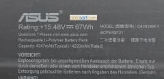 Asus ZenBook UX325E UX325EA Orijinal Batarya Pil C41N1904-1 0B200-03660500