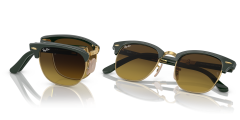 Ray-Ban  -  RB2176 - Clubmaster folding  136885 - Altın rengi üzeri yeşil