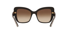Dolce Gabbana  DG4348  316313 - Siyah üzeri leopar desenli kahverengi