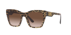 Dolce Gabbana  DG4384  316313 - Siyah üzeri leopar desenli kahverengi