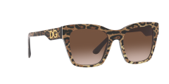 Dolce Gabbana  DG4384  316313 - Siyah üzeri leopar desenli kahverengi