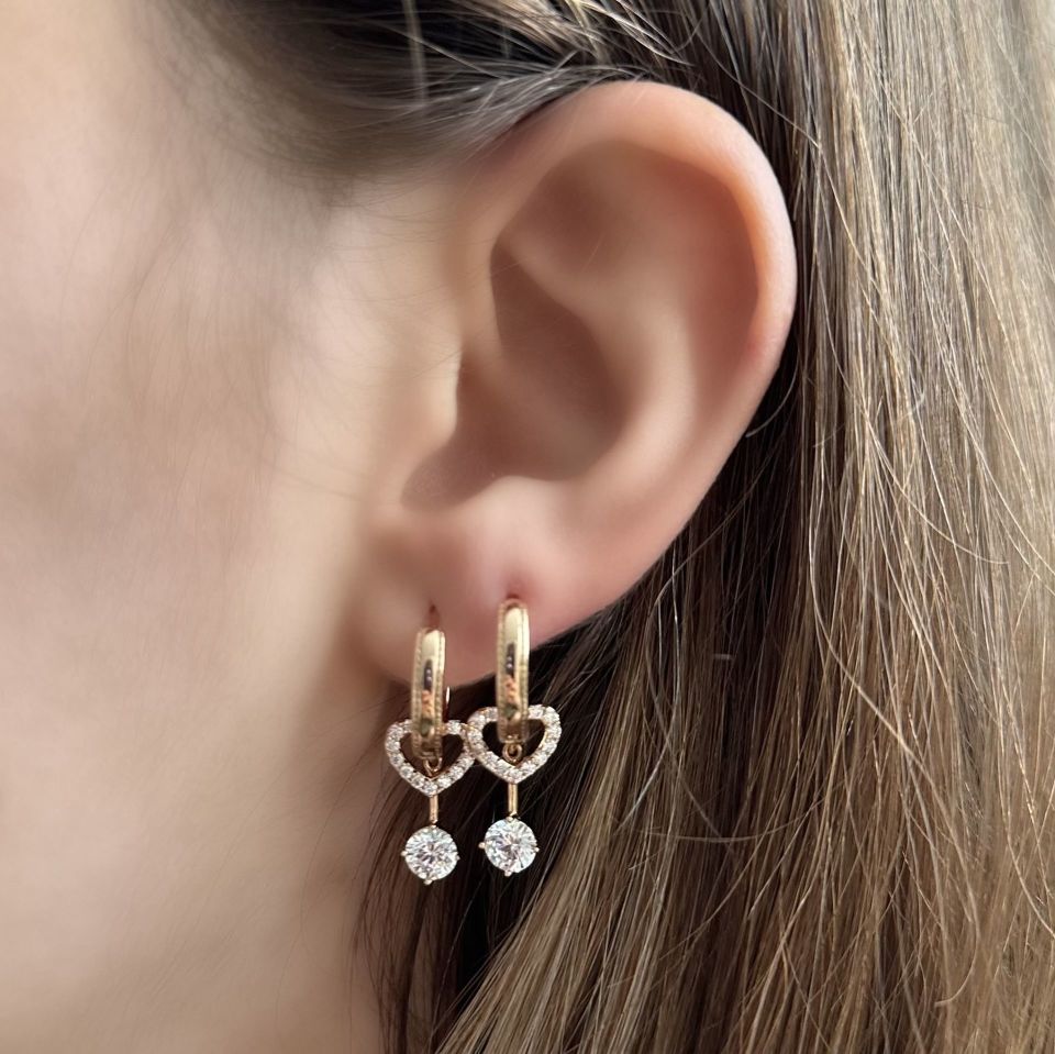 Point of Love Halka Küpe Gold