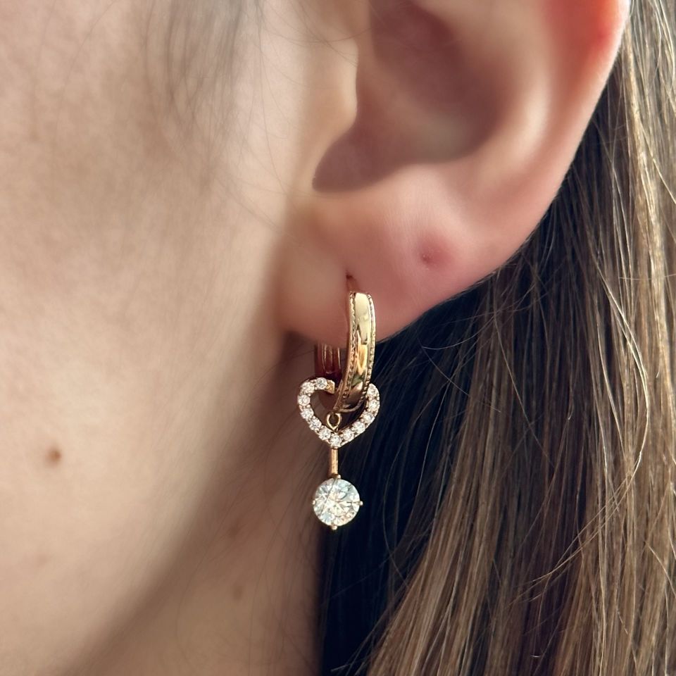 Point of Love Halka Küpe Gold
