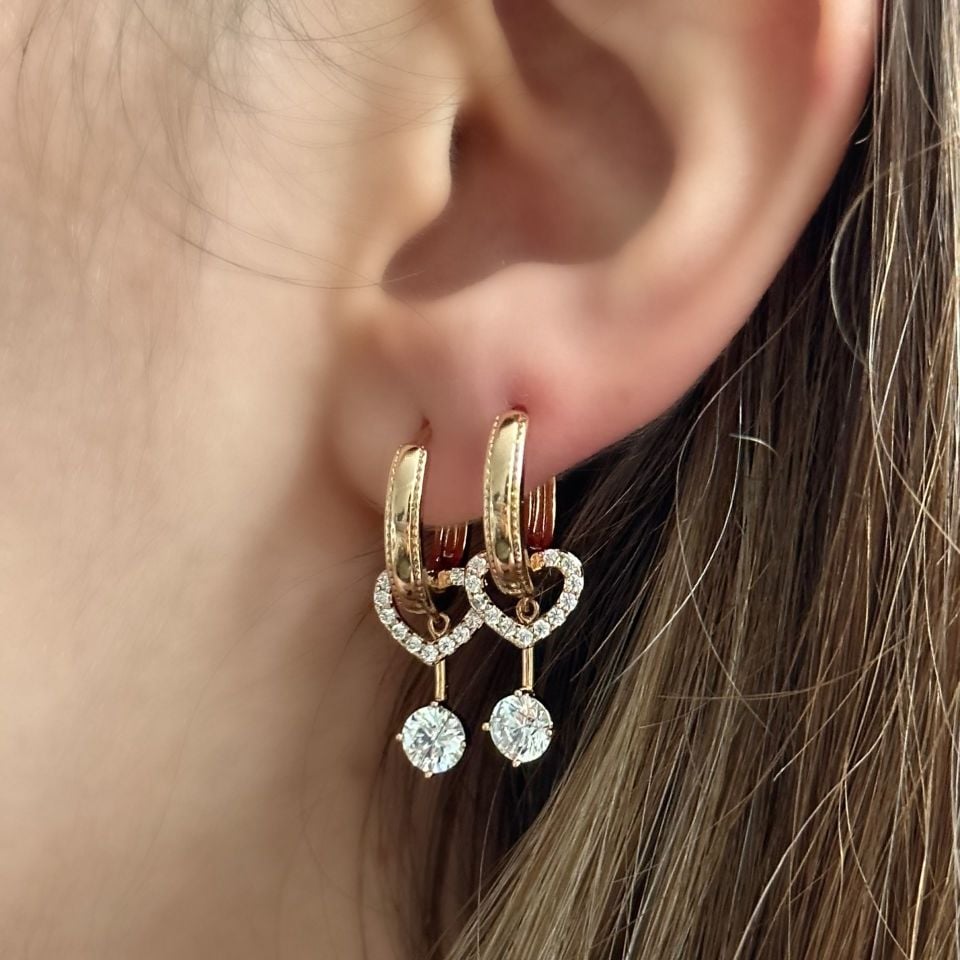 Point of Love Halka Küpe Gold